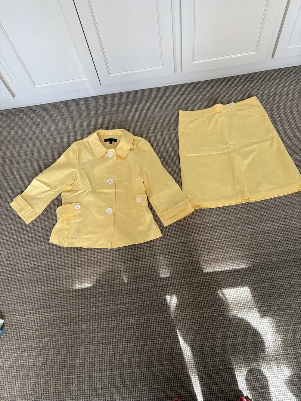 Brand new with tags Shin Choi Yellow Button-Front Skirt Suit Set